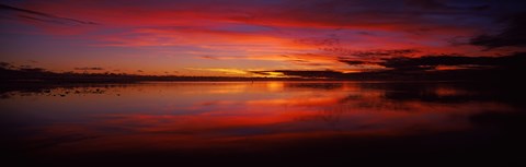 Framed Reflection of clouds in water, Rarotonga, Cook Islands, New Zealand Print