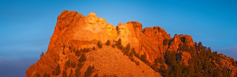 Framed Low angle view of a monument, Mt Rushmore, South Dakota Print