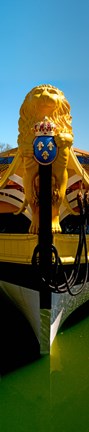 Framed Ship&#39;s Figurehead of the Count of La Fayette, Rochefort, Charente-Maritime, Poitou-Charentes, France Print