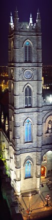 Framed Notre Dame De Montreal at night, Montreal, Quebec, Canada Print