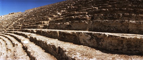 Framed Steps of the theatre in the ruins of Hierapolis, Pamukkale, Denizli Province, Turkey Print