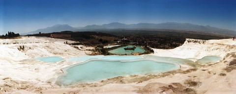 Framed Travetine Pool and Hot Springs, Pamukkale, Denizli Province, Turkey Print