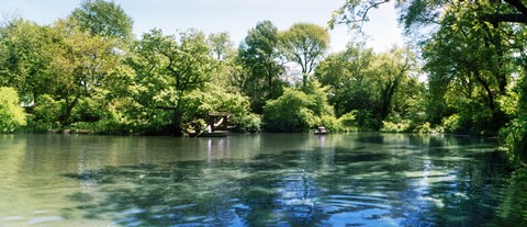 Framed Pond in the Central Park, Manhattan, New York City, New York State, USA Print