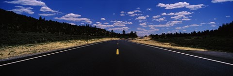 Framed Highway passing through landscape, New Mexico, USA Print