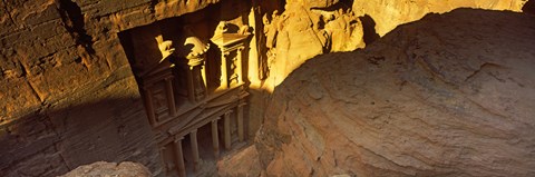 Framed Treasury at Petra, Wadi Musa, Jordan Print