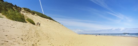 Framed Huge sand dune at White Rocks Bay, County Antrim, Northern Ireland Print