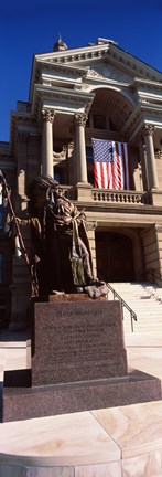 Framed Statue at Wyoming State Capitol, Cheyenne, Wyoming, USA Print