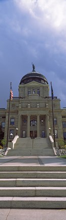 Framed Steps to Montana State Capitol Building, Helena, Montana Print