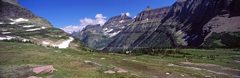 Framed Mountains on a landscape, US Glacier National Park, Montana, USA Print