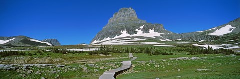 Framed Hidden Lake Nature Trail at US Glacier National Park, Montana, USA Print