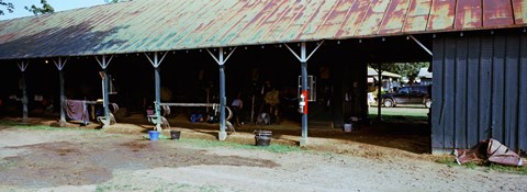Framed Paddock at Saratoga Racecourse, Saratoga Springs, New York State, USA Print