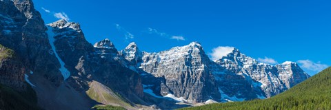 Framed Mountains over Moraine Lake in Banff National Park in the Canadian Rockies near Lake Louise, Alberta, Canada Print