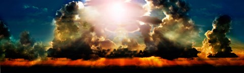 Framed Clouds in the sky at sunset Print