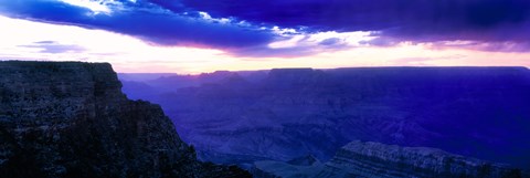 Framed Grand Canyon at dusk, Grand Canyon National Park, Arizona, USA Print