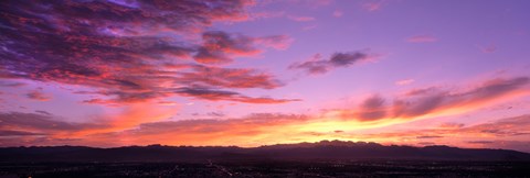 Framed Clouds in the sky at dusk, Las Vegas, Nevada, USA Print