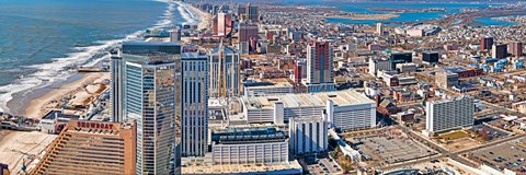 Framed Aerial view of a city, Atlantic City, New Jersey, USA Print