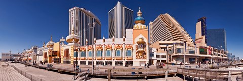 Framed Trump&#39;s Taj Mahal Casino along the Boardwalk, Atlantic City, New Jersey, USA Print