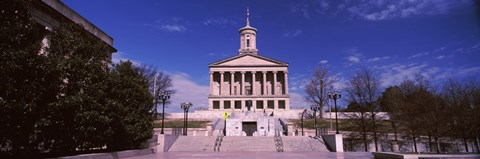 Framed Government building in a city, Tennessee State Capitol, Nashville, Davidson County, Tennessee, USA Print