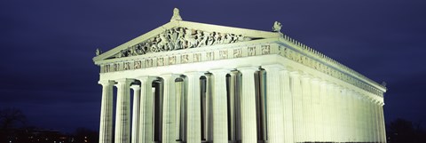 Framed Nashville Parthenon at night, Centennial Park, Nashville, Tennessee, USA Print