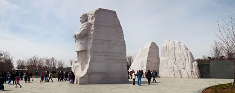 Framed People at Martin Luther King Jr. Memorial, West Potomac Park, The Mall, Washington DC, USA Print
