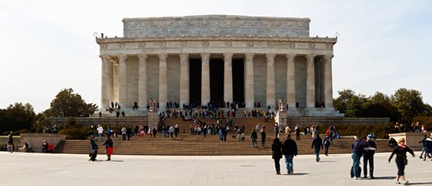 Framed People at Lincoln Memorial, The Mall, Washington DC, USA Print