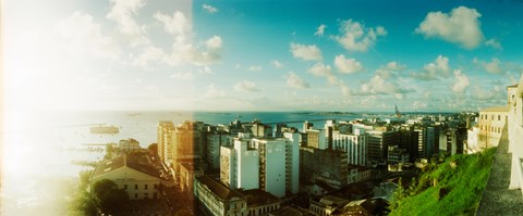 Framed Buildings on the coast, Pelourinho, Salvador, Bahia, Brazil Print