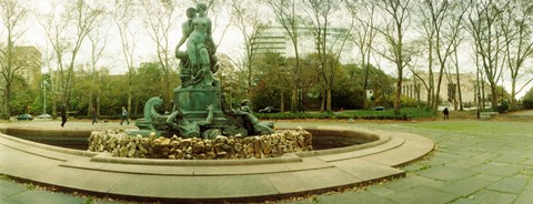 Framed Fountain in a park, Bailey Fountain, Grand Army Plaza, Brooklyn, New York City, New York State, USA Print