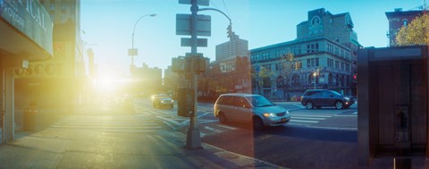 Framed Delancey Street at sunrise, Lower East Side, Manhattan, New York City, New York State, USA Print