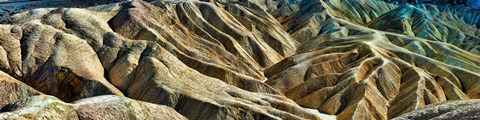 Framed Rock formation on a landscape, Zabriskie Point, Death Valley, Death Valley National Park, California Print