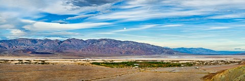Framed Landscape with mountain range in the background, Furnace Creek Ranch, Death Valley, Death Valley National Park, California, USA Print