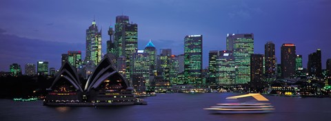 Framed Buildings at the waterfront, Sydney Opera House, Sydney, New South Wales, Australia Print