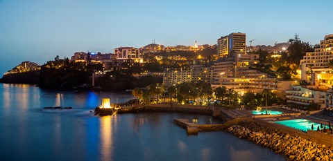 Framed Buildings at the waterfront, Funchal, Madeira, Portugal Print