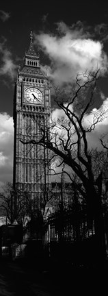 Framed Big Ben, London, England, United Kingdom (black and white) Print