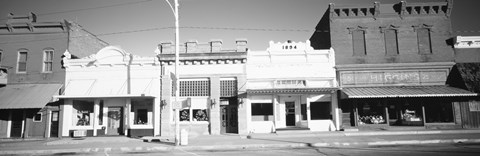 Framed Store Fronts, Main Street, Small Town, Chatsworth, Illinois (black and white) Print