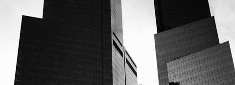 Framed Mid section view of buildings, Time Warner Buildings, Manhattan, New York City, New York, USA Print