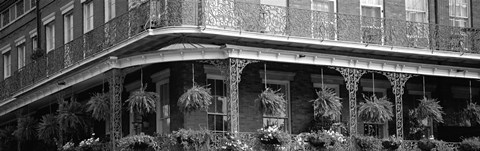 Framed Black and white view of Jackson Square, French Quarter, New Orleans, Louisiana Print