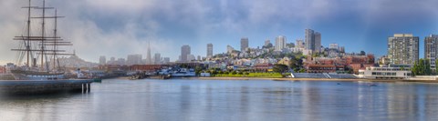 Framed Buildings at the waterfront, Fisherman&#39;s Wharf, San Francisco, California, USA Print