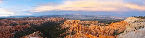 Framed Bryce Canyon from Bryce Point in the evening, Bryce Canyon National Park, Utah, USA Print