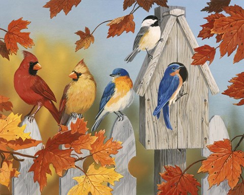 Framed Fall Gathering Print