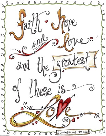 Framed Words of Love - Greatest of These Print