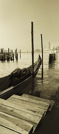 Framed Gondola and San Marco Antique Print