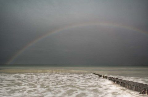 Framed Sun Shower over the English Channel Print