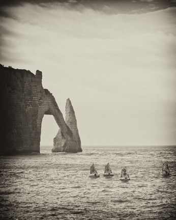 Framed Four Blue Sails Print