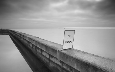 Framed Be Happy Print