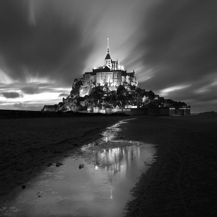 Framed St Michel Reflection Print