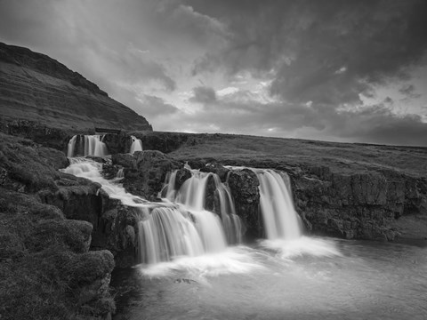Framed Snaefellsnes 2 B&amp;W Print