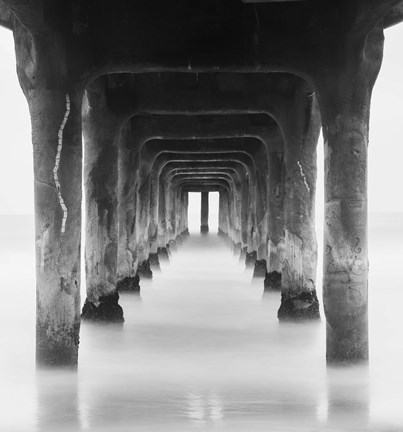 Framed Sea Door 5 B&amp;W Print
