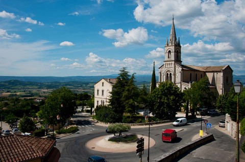 Framed High angle view of a church, Bonnieux, Vaucluse, Provence-Alpes-Cote d&#39;Azur, France Print