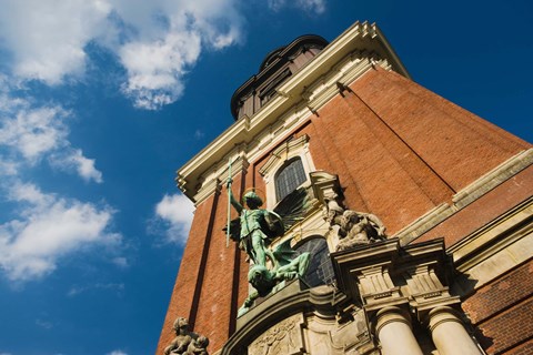 Framed Tower of the St. Michaelis Church, Hamburg, Germany Print