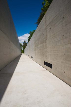 Framed Courtyard to Bergen-Belsen WW2 Concentration Camp Memorial, Lower Saxony, Germany Print